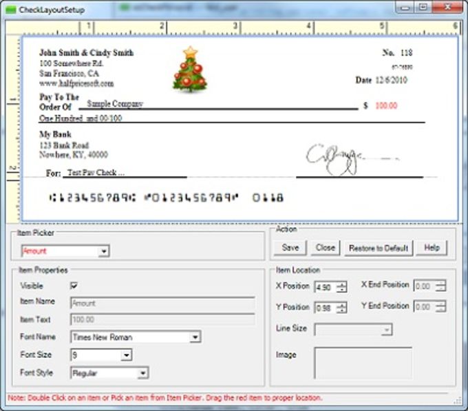Cashiers check printing software download, free